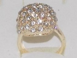 New Stunning Designer Gold Fusion Cluster Ring With Sim Diam 7and 9 Import