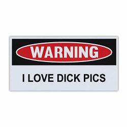 Crazy Novelty Guy Magnet Funny Warning Magnet I Love Dick Pics Practical Jokes Gags Pranks 6" X 3