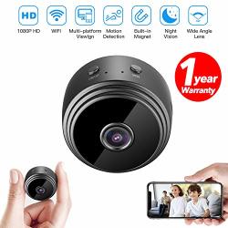Hztcam 32GB MINI HD 1080P Wireless Hidden Camera Home Wifi Remote Security Cameras Smart Motion Detection Instant Push Notifications Remote Playback Magnetic Feature Night