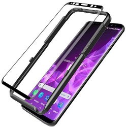 LK For Samsung Galaxy S9 Screen Protector Tempered Glass Case Friendly Alignment Frame Easy Installation 3D Curved Full Coverage With Lifetime Replacement Warranty