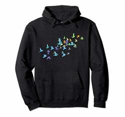 Origami Paper Cranes Japanese Culture Bird Lovers Gift Pullover Hoodie