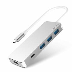Equipd USB C Hub 6-IN-1 USB C Adapter With 4K USB C To HDMI 100W Power Type C Data Port Three USB 3.0 Ports