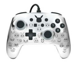 Enhanced Wired Controller For Nintendo Switch Pikachu Black & Silver