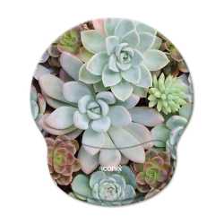 Glowing Succulents Mouse Pad With Gel Wrist Guard Support