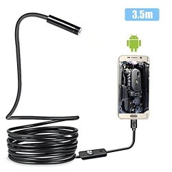 Acress 7MM Android Endoscope Otg Micro USB Endoscope Waterproof Borescopes 2.0 Megapixel Cmos HD Inspection Snake Camera With 6 LED 11.48FT Cable