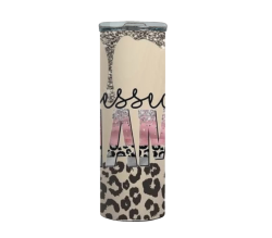 Blessed Leopard Printed Double Wall Skinny Travel Mug Tumbler