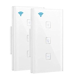 Wifi Smart Dimmer Switch Abedoe Touch Control Wall Light Switch With Stepless Dimming Ios android App Remote With Timing Function Compatible With Alexa google Assistant ifttt 2