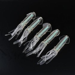 5pcs 10cm 8g Bionic Squid Soft Baits Artificial Fishing Lure Fishing Tackle With Built-in Colorful T