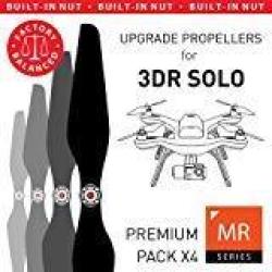 3DR Solo Built-in Nut Upgrade Propellers In Black - X4 Propellers