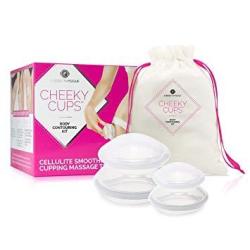 Cheeky Cups Anti Cellulite Cupping Massage Kit - Cupping Therapy Set For Cellulite Treatment + Skin Firming + Body Contouring - Includes 2 Silicone