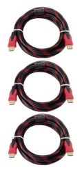 HDMI Cable Braided - 5M - Black & Red