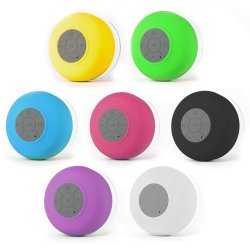 Mini Waterproof Bluetooth Speaker Built In Microphone Answer Calls Suction Cup black Only