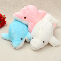 Lovely Dolphin Soft Plush Stuffed Toy With Flashing Light 43cm Doll