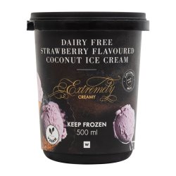 Extremely Creamy Dairy Free Strawberry Flavoured Coconut Ice Cream 500 Ml