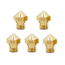 5pcs 3D Printer Extruder Brass Nozzle MK10 M7 .4mm Head For 1.75mm ABS PLA 