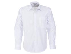 Mens Long Sleeve Manhattan Striped Shirt - Wbl Only - XL White With Black