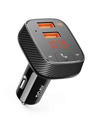 Anker Roav Smartcharge F2 Bluetooth Fm Transmitter Wireless Audio Adapter And Receiver Car Charger With Bluetooth Car Locator App Support 2 USB Ports Poweriq