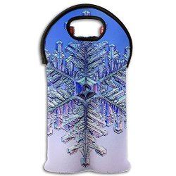 Fomete Snowflake Wine Travel Carrier & Cooler Bag 2-BOTTLE Wine Carrying Tote