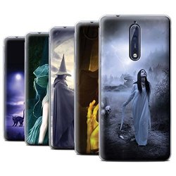 Official Elena Dudina Gel Tpu Phone Case Cover For Nokia 8 Pack 6PCS Design Dark Magic Collection
