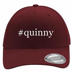 Quinny - Men's Hashtag Flexfit Baseball Cap Hat Maroon Small medium
