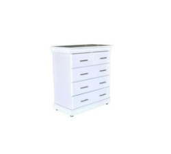 5-DRAWER Chest Of Drawers - Assembled - Metal Tracks - White