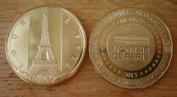 Medal Of Tourism France Paris Eiffel Tower Year 2013 Uncirculated