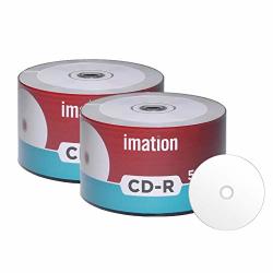 100 Pack Imation Cd-r 52X 700MB 80MIN White Inkjet Hub Printable Blank Media Recordable Data Disc