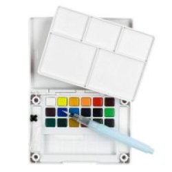 Koi Watercolors Pocket Paint Pan Field Sketchbox Set 18 X Pan Assorted Colours