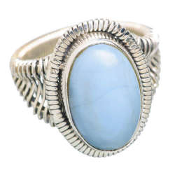 Owyhee Opal 925 Sterling Silver Ring Size P 1 2