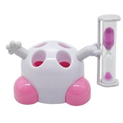 Rugjut Kid Toothbrush Holder With Hourglass Timer With 2 Holes