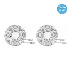 Amcrest CAT5E Cable 150FT Ethernet Cable Internet High Speed Network Cable For Poe Security Cameras Smart Tv PS4 Xbox One Router Laptop Computer Home