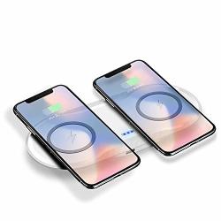 Wireless Charger Doshin Dual Wireless Charger Pad Qi Wireless Phone Charger With QC3.0 Adapter 5W Compatible With Iphone X xs MAX XS XR 8 8 Plus Samsung Galaxy S9 S8 S8
