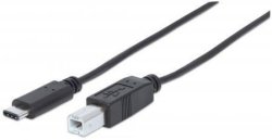 353304 USB 2.0- Type-c Male To Type-b Male- 480 Mbps- 1 M 3 Ft. - Hi-speed USB C Device Cable -black