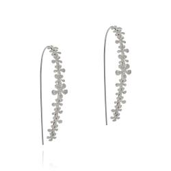 Blossom French Wire Earrings - 18KT White Gold Vermeil