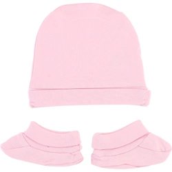 Made 4 Baby Beanie & Bootie Set Pink One Size Fits All