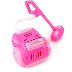 Gloglow Lovely Pink MINI Electrical Vacuum Cleaner Pretend Play House Keeping Clean Up Baby Children Kids Home Appliance Toy Gift Perfect Little Girls