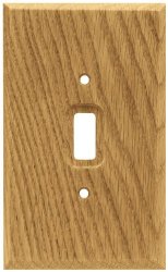 Brainerd 64672 Wood Square Single Toggle Switch Wall Plate switch Plate cover Medium Oak
