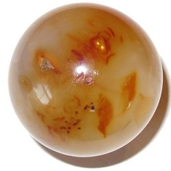 Carnelian Ball 51 Clear Orange Red Branches Of Life Crystal Creative Artist Sphere Stone 1.5