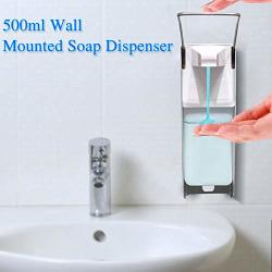 Gallity Wall Mount Soap Dispenser 500ML Hand Soap Dispenser Wall Mount Liquid Soap Dispenser Wall Mount Press Type Hand Liquid Shampoo Shower Gel Dispense