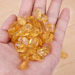 Crystal Charms - 100G Citrine Stones Brazil Artificial Yellow Crystals Natural Mineral Charm Pendant Stone - In Dogs Necklaces Jewelry For Making Cars Bulk
