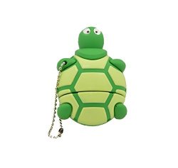 Febniscte Cartoon Green Sea Turtle 16GB USB 2.0 Memory Stick
