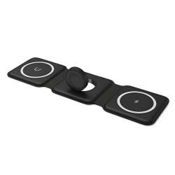 3 In 1 Magnetic Wireless Charger - For Apple Iphone Apple Watch Airpods Black