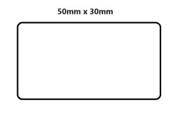 Blank White Semi-gloss 50MM X 30MM Labels