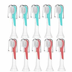 Kids Replacement Toothbrush Heads Compatible With Philips Sonicare Kids Toothbrush HX6032 94 HX6320 HX6340 HX6321 HX6330 HX6331 10 Pack Compact Sonic Care Toothbrush Heads For