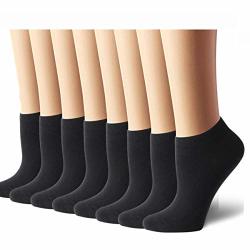 8 Pairs Womens Ankle Socks No Show Socks Women Socks Casual Socks Black