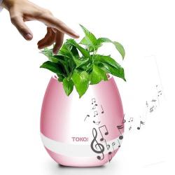 Tokqi K3 Waterproof Egg Shell Smart Bluetooth Music Flower Pot Speaker With Light Touch Plant For...