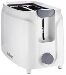 Salton 2 Slice Cool Touch White Toaster- 800W Rated Power High Quality Plastic Housing Variable Browning Control With 6 Heat Settings Power Cut Off