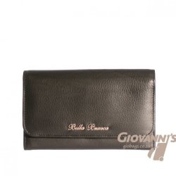 D-505 Bella Bianca Black Leather Purse