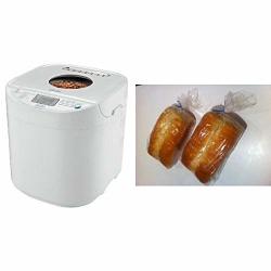 Oster 2-POUND Expressbake Bread Machine With 13-HOUR Delay Timer CKSTBRTW20 And Bread Loaf Bags Pack Of 100 With 100 Free Bread Ties Bundle
