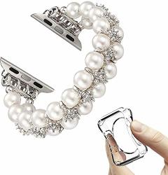 Morning Tree Compatible With Apple Watch Band 38MM 40MM Women Pearl Bracelets 44MM 42MM For Iwatch Series 5 4 3 2 1 Bling Dressy